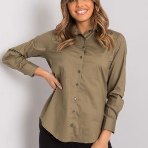 Khaki Women's Classic Shirt Novarra RUE PARIS