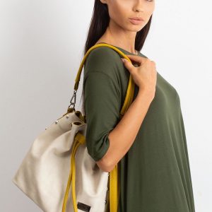 Mustard-beige bag made of ecosorus