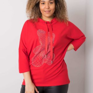 Red blouse with Elisabetta applique