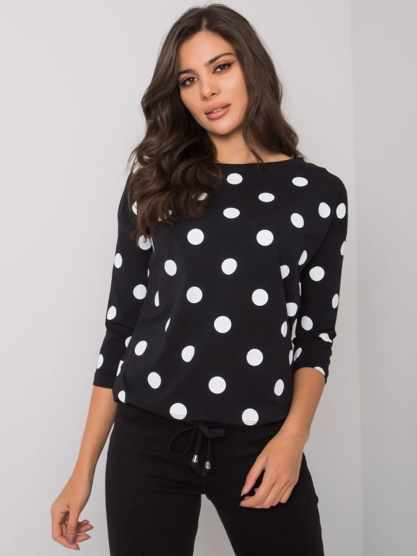 Riverton RUE PARIS black and white blouse