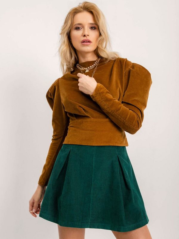 BSL Dark Green Corduroy Skirt