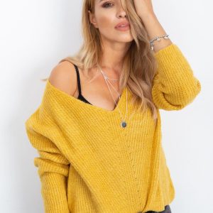 RUE PARIS Yellow Sweater Touch