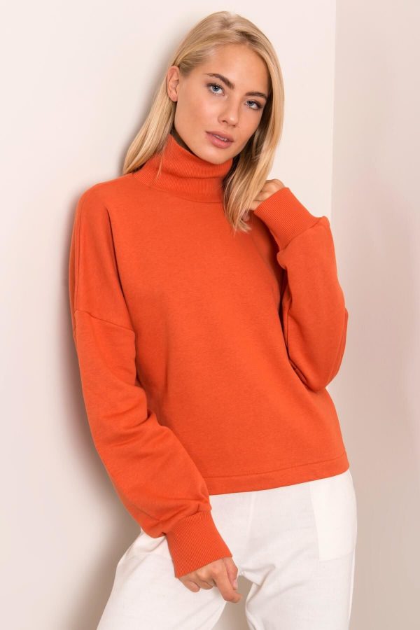 Dark orange sweatshirt for women BSL