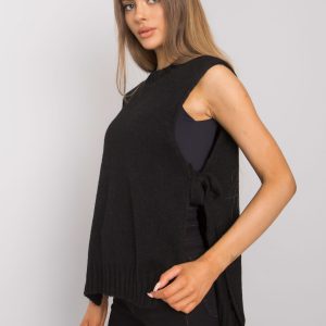 Black Knitted Vest Tinna OCH BELLA