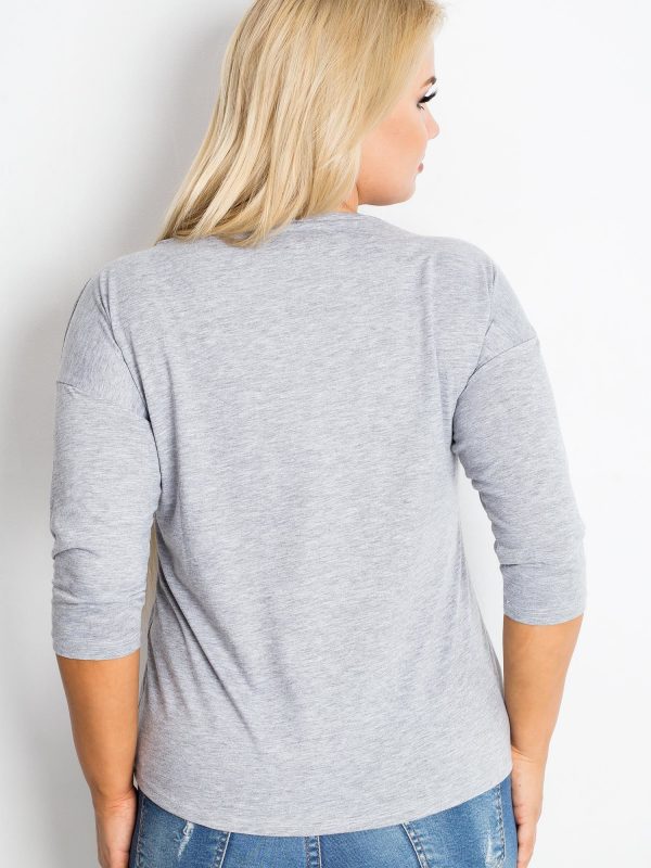 Grey blouse plus size Feelings