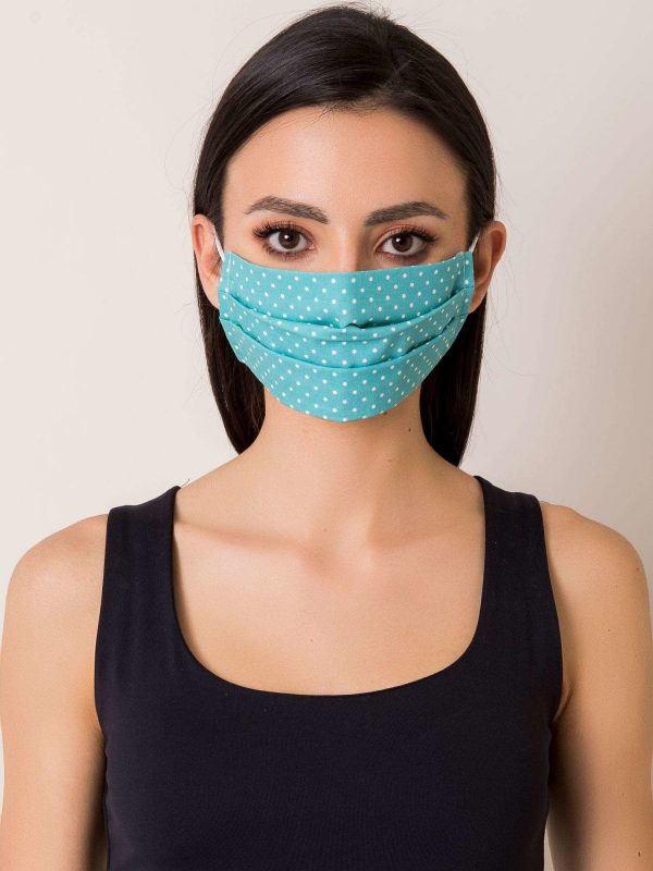 Marine Polka Da Cotton Mask