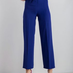 Cobalt wide pants with binding