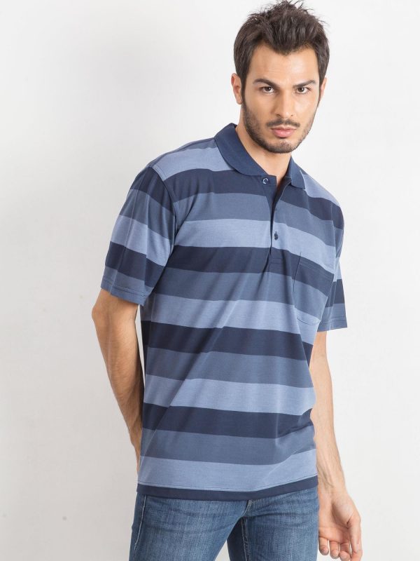 Navy blue men's polo shirt Thought