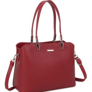 Burgundy bag with decorative fittings LUIGISANTO