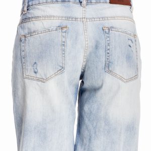 Blue denim shorts a'la bermuda