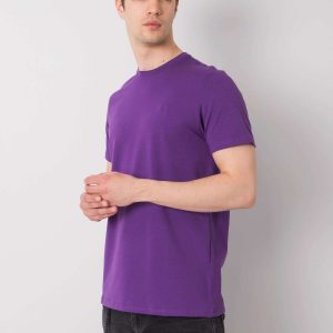 Purple t-shirt for men basic Kenneth LIWALI