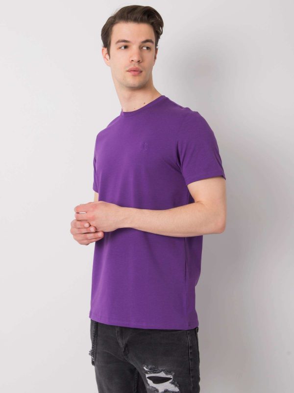 Purple t-shirt for men basic Kenneth LIWALI
