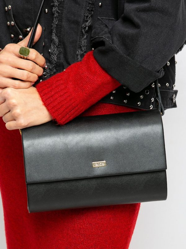 Black clutch bag