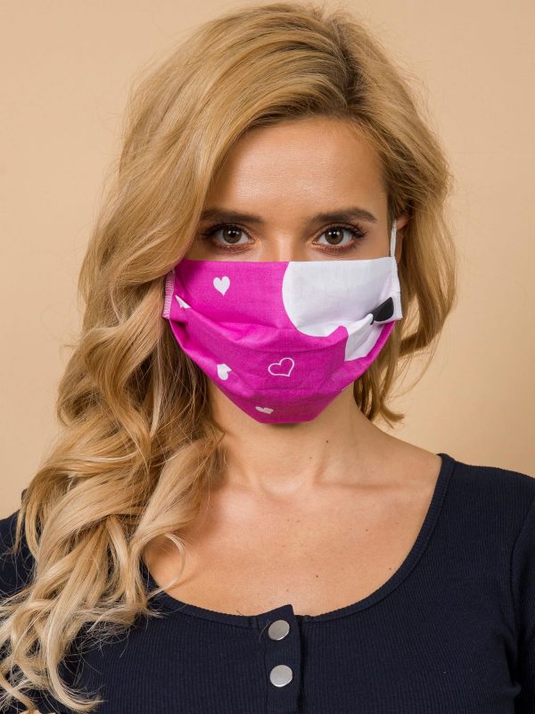 Fuchsia reusable protective mask