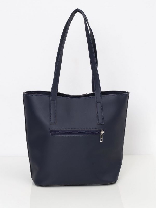 Navy blue shopper bag