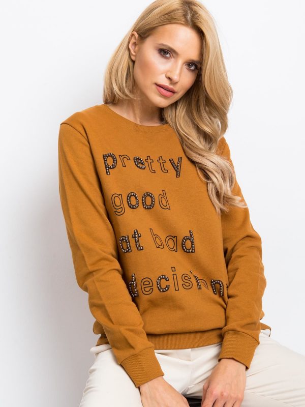 RUE PARIS Brown Risky Sweatshirt