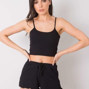 Chelo RUE PARIS black short top