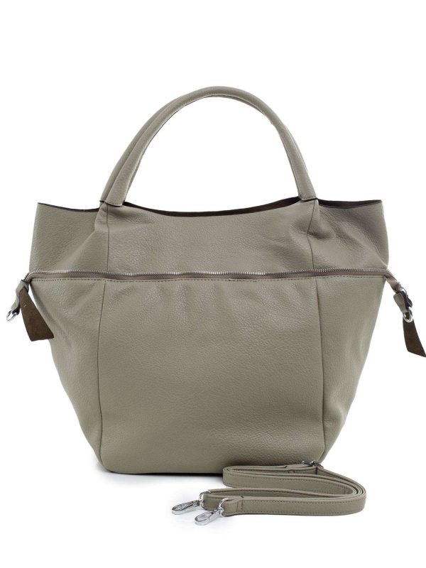 Bright khaki shopper bag