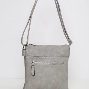 Grey handbag with long strap