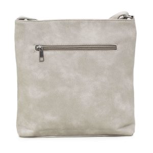 Light grey faux leather handbag