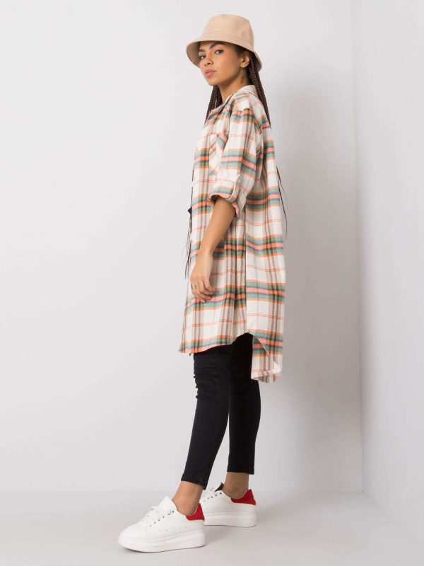 Orange-Green Nuria Plaid Shirt