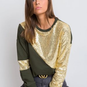 Khaki Sweatshirt Shine