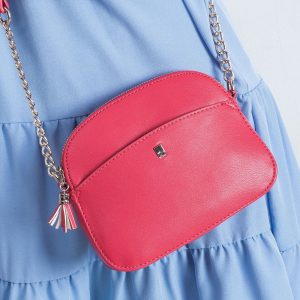 Women's Raspberry Handbag made of eco-leather