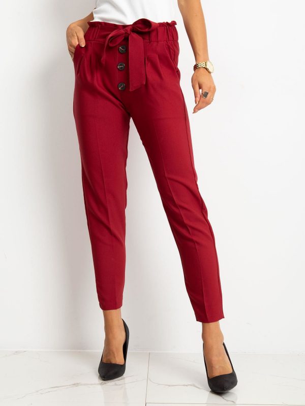 RUE PARIS Burgundy trousers Devon