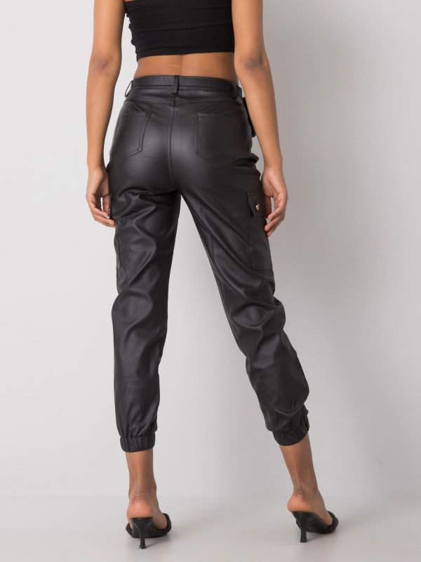 Black Blakely eco-leather joggers