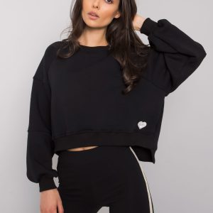 Black cotton sweatshirt Yessie RUE PARIS