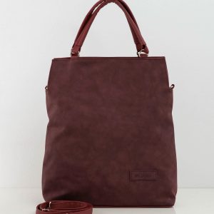 Burgundy bag in animal pattern