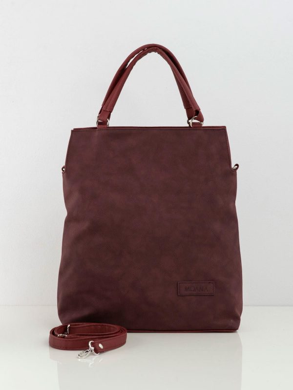 Burgundy bag in animal pattern