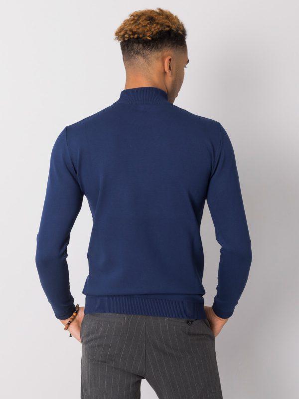 Thiago LIWALI Men's Dark Blue Turtleneck Sweater