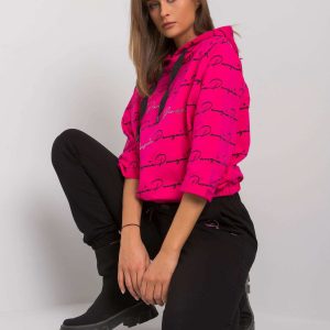 Fuchsia-black sweatsuit set Amilia