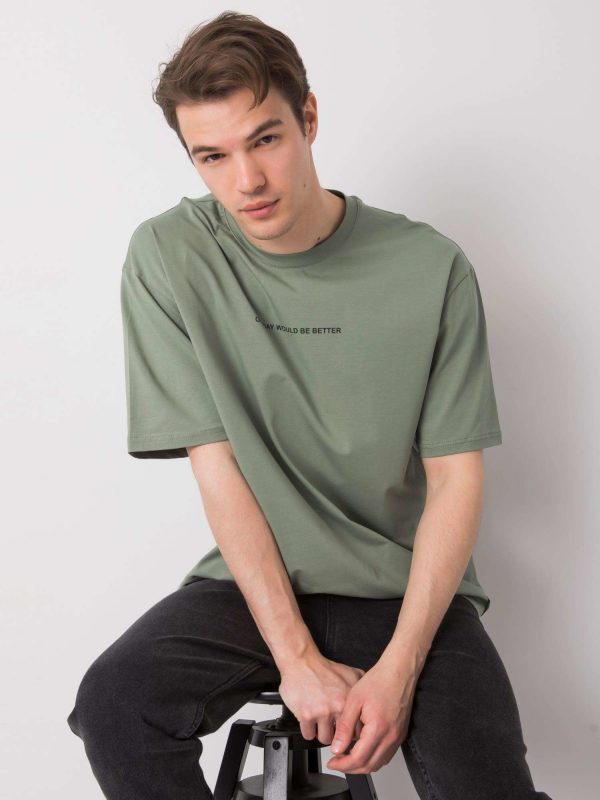 Khaki t-shirt for men with the inscription LIWALI