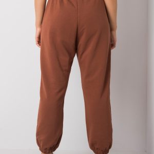 Brown plus size basic Ainhoa sweatpants