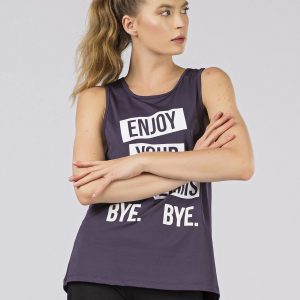 TOMMY LIFE Purple sports top