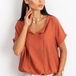 RUE PARIS Brick blouse Kiss