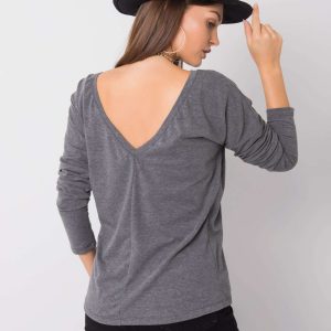 Dark Grey Melange Blouse Larissa