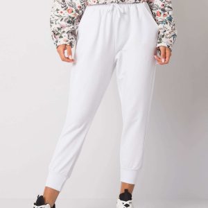 Cailie White Cotton Sweatpants