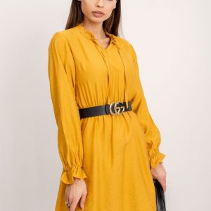 RUE PARIS Mustard dress Cindy