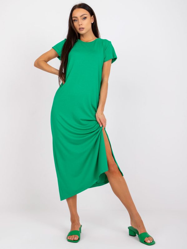 Green Basic Long Dress Liliane