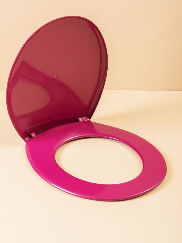 Burgundy toilet seat