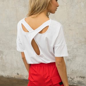 FOR FITNESS Pinkey White blouse