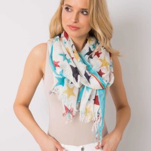 Blue scarf with star print