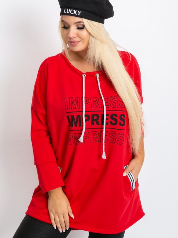 Red Plus Size Impress Sweatshirt