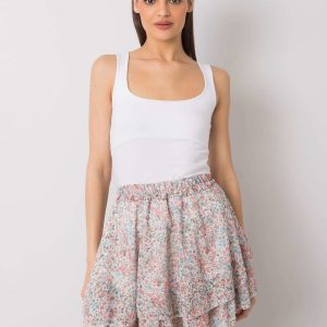 Yaritz's white and pink flounce skirt