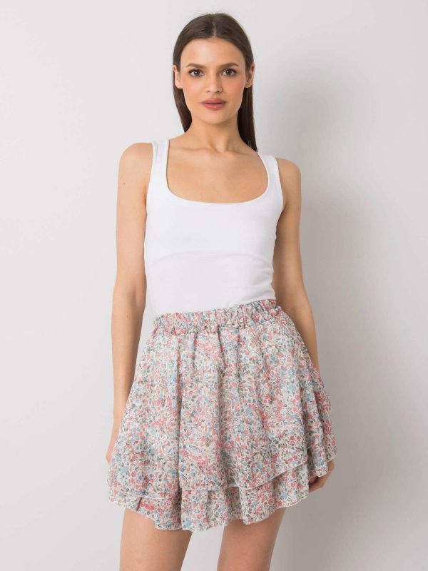 Yaritz's white and pink flounce skirt