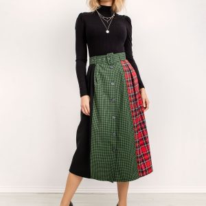 BSL Colorful Plaid Skirt