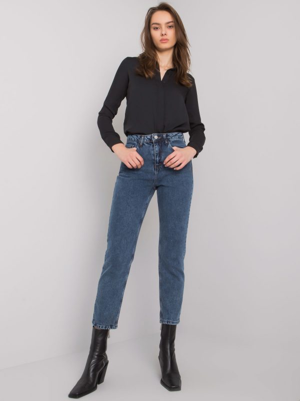 Dark blue denim pants mom Menfi